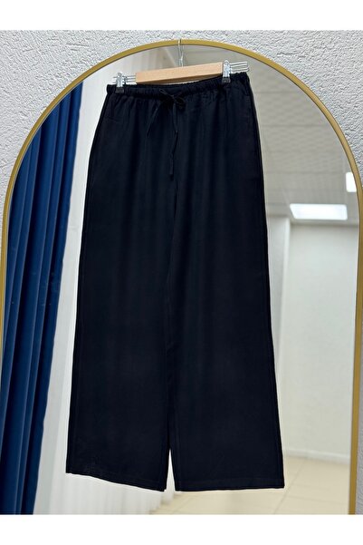 BENAHOLL Lismora Diagonal Cupra široke pantalone-Çİ534.8 crne