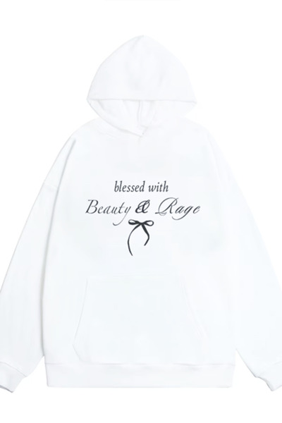 Harajuku Style Design cu panglică în stil coreean Y2K alb