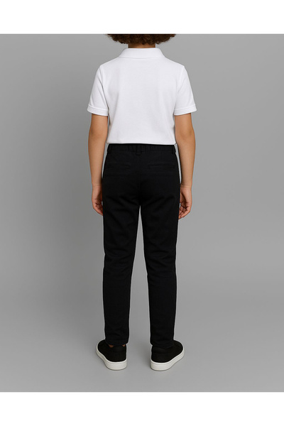 Esprix Kids Okul Pantolonu Erkek Siyah Esnek Kumaş Ayarlanabilir Lastikli