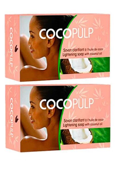 COCO PULP صابون تبييض زيت جوز الهند من قطعتين من جوز الهند، 180 × 2 جرام