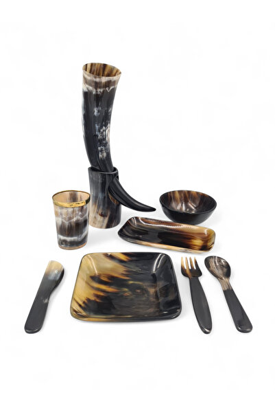 Nevi and Company Complete set made of buffalo horn