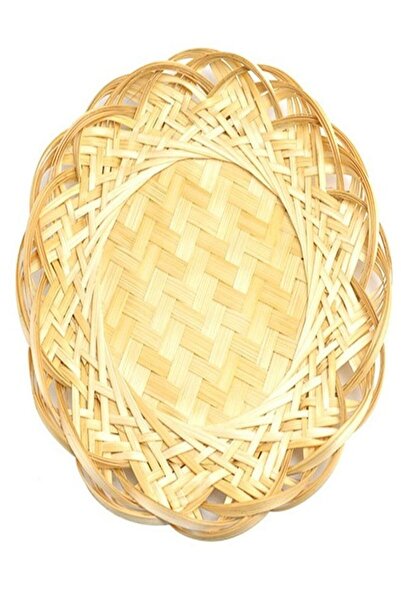 Generic 4-Piece Hand-Woven Round Rattan Food Storage Plate Serving Tray Fruit...
