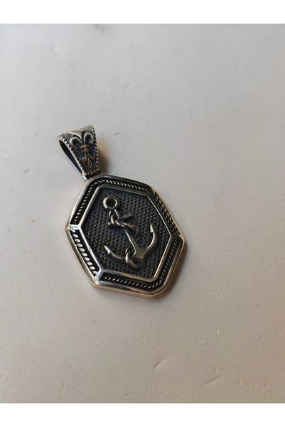 Ari Jewelry 925 Ayar Gümüş Çapa Figürlü Erkek Kolye Ucu