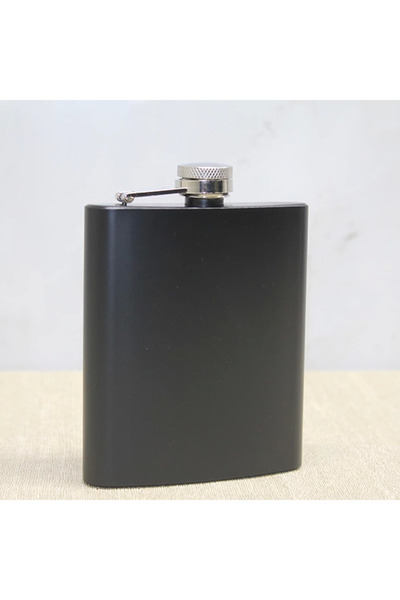 SepetBudur Single Black 7 oz Flask Alk3896