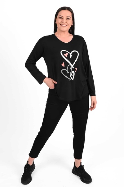 Bigsize Women's blouse, heart sizes 1433-23