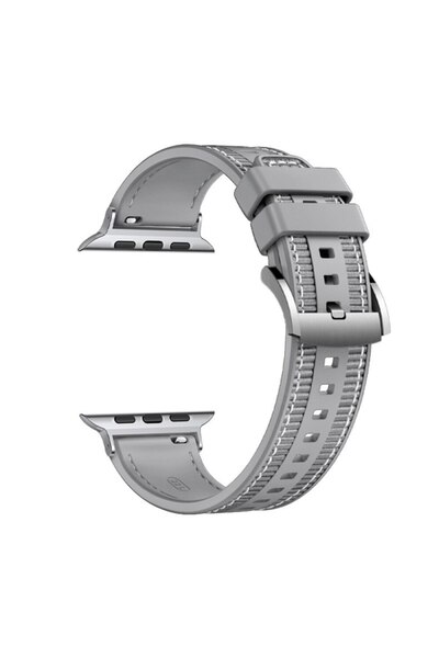 Madviun Watch Strap for Apple Watch 1/2/3/4/5/6/7/8/9/SE/SE 2/Ultra/Ultra 2 42/44/45/49mm, Silicone, Gray