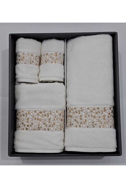 Özdilek Daniela White Shower Set/Guest Set/Towel Set