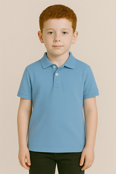 Machetta Tricou pentru copii cu guler polo simplu Culoare școală