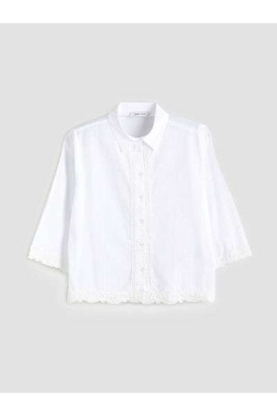 LC Waikiki New Season Lace Detailed Women's Shirt