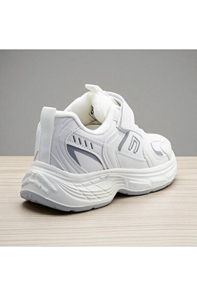 JOJO KIDS Unisex Children's Orthopedic Sole Skin Leather Sports Shoes, Basketball Shoes, Non-Slip Sole Velcro Sneaker