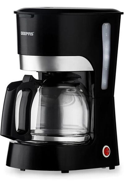 Geepas ماكينة قهوة جيباس بفلتر سائل - لون أسود