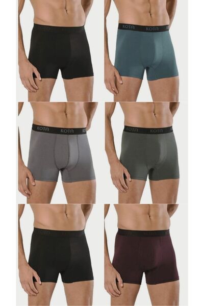 Queenchic Men's Modal Boxer Color and Pattern Assorted Burgundy 6 Pack - Burgundy - Bynvakojtae10Z10-Brd