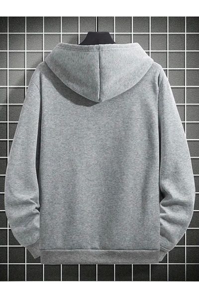 FUFLUNS Plain Basic Oversize Unisex Men's Hooded Sweatshirt