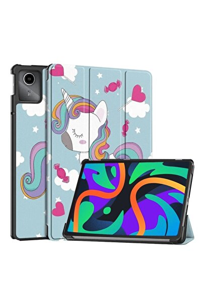 Madviun Tablet Case for Lenovo Tab M11, FoldPro, J33, Microfiber, Unicorn
