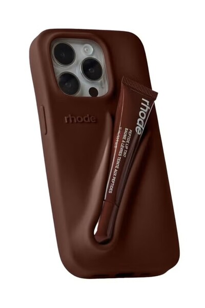 rhode جراب أحمر شفاه لهاتف iPhone 16 ProMax - جراب سيليكون، حامل مدمج لعلاج ا...