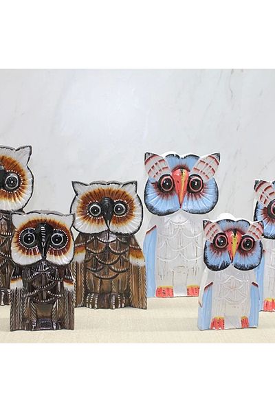 SepetBudur Wooden 3-Piece 50 cm Owl Set 3Sutama-6