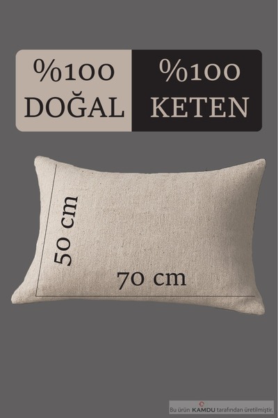 embays collection 2 Pieces of 100% Raw Linen Cotton Cover Pillow Case, Organic Pillow Case, Elegant Pillow Case