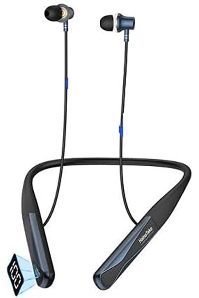 HAINOTEKO سماعة أذن لاسلكية Ai-40 حول الرقبة مع التحكم الصوتي بالذكاء الاصطناعي