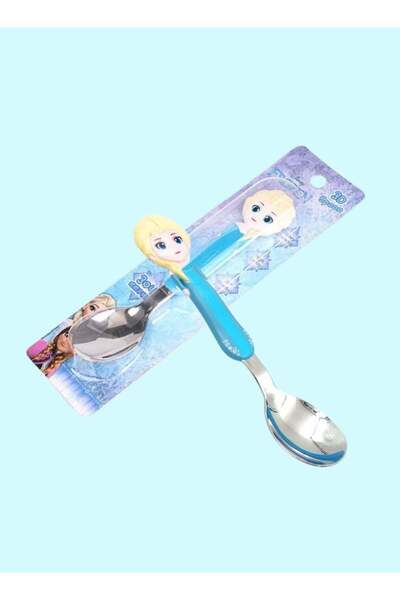 Generic Kids Spoon Stainless Steel with Assorted Cartoon Character (Elsa)