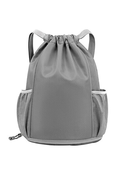 UIQ Waterproof Sports Backpack with Large Compartment, Unisex, Adjustable Straps, Gray