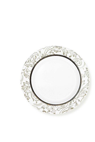 Generic EDESSA Edessa Ceramic Elana 20Cm Round Dessert Plate, White (Set of 6)