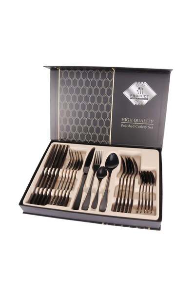 Generic SYOSI 24PCS Stainless Steel Silverware Set, (Service for 6) Mirror Polished Flatware Set Cutlery Ta