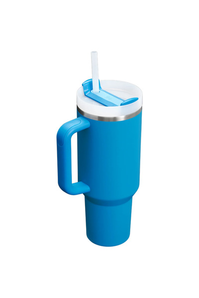 Stanley كوب سفر معزول كبير الحجم أزرق اللون من Quencher H2.0، سعة 40 أونصة، بمقبض