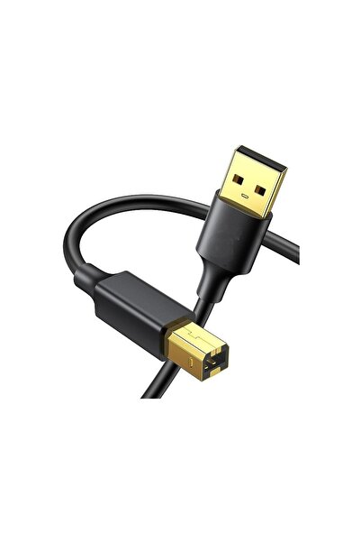 Tecsa كابل طابعة USB USB 2.0 من النوع A ذكر إلى B ذكر سلك ماسح ضوئي عالي السرعة 3 متر