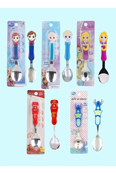 Generic 5pcs Disney Collection Kids Spoon Stainless Steel with Assorted Carto...