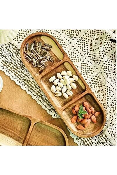 Generic Acacia Wood Serving Platter Avoid Spilling Appetizer Serving Tray Sna...