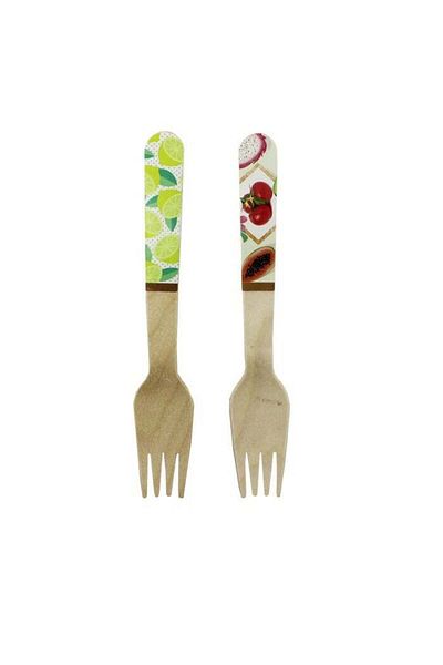 Generic PARTY FUN Natural Bamboo Fork 16Cm 16Pcs/Pkt