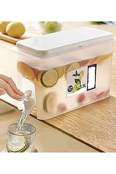 Generic 3.5L Drink Dispenser, Cold Kettle with Faucet in Refrigerator, Bevera...