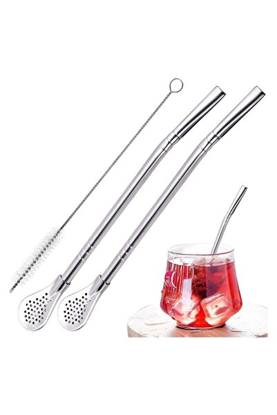Generic Straws with Filtering Spoon for Yerba Mate , Reusable Stainless Steel...