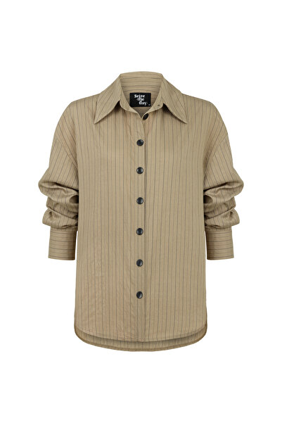 SEIZE THE DAY KAI KADIN ÇİZGİLİ LYOCELL KUMAŞ GÖMLEK