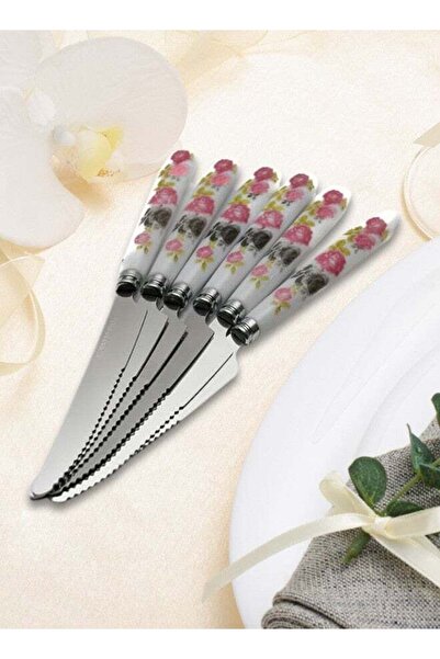 Generic CATANES 6Pcs/ Kitchen Tool Fashion Stainless Steel Knives Fruit Knife/Cake Dessert Fork Tableware B