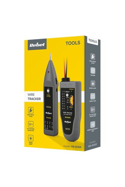 Rebel Cable Tester Features, Crocodile Clips, RJ11