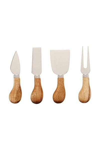 Generic Twine 4-Piece Cheese Knives And Serving Tools Set Silver/Brown