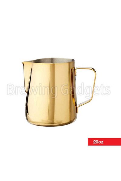 Generic Rhino Coffee Gear Professional Milk Pitcher, Latte Art Spout, Measurements Etched, Stainless Steel