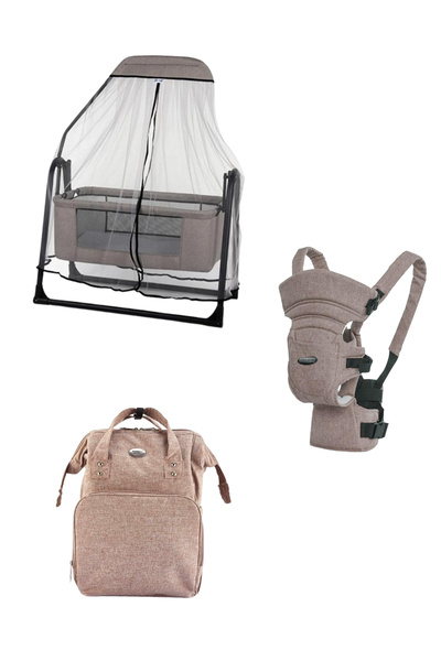 Tommybaby Sude 3'lü Set Beşik , Kanguru , Bebek Bakım Çantası