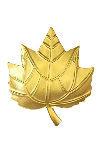 Generic Leaf Shape Serving Tray Gold 24x28cm