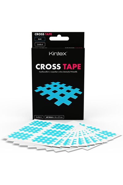 Kıntex 20921 Cross-Tape Size B (Blue) (36 mm x 29 mm), 60 Plasters