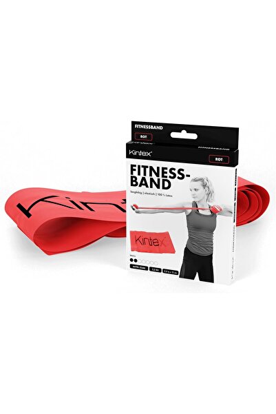 Kıntex شريط اللياقة البدنية وشريط التمرين وشريط المقاومة والقوة - أحمر