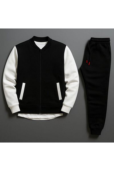 NewCabin 3 Thread Premium New Season Unisex College Jacket-Sweatpants Combination Bottom Top 2-Piece