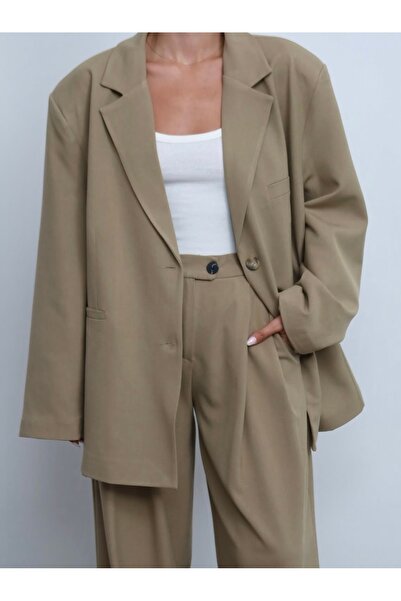 AÈC PRIVÈ Women's Lined Blazer Jacket Pants Set 7777 (100% Cotton, Non-Pilling)