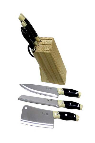 Generic Star Bo 8-Piece Knife Set Silver