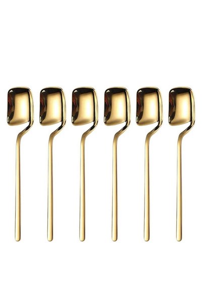 Generic 6pcs Tiny Coffee Espresso Spoons Gold Teaspoons for Tasting, Sugar, T...