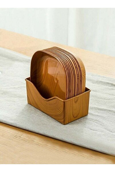 Generic Wooden Grain Dinnerware, Reusable and Eco-Friendly Dinnerware for App...