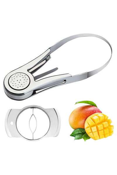 Generic Oasisgalore Stainless Steel Mango Cutter - Extra Large Fruit Core Remover for Kitchen Use