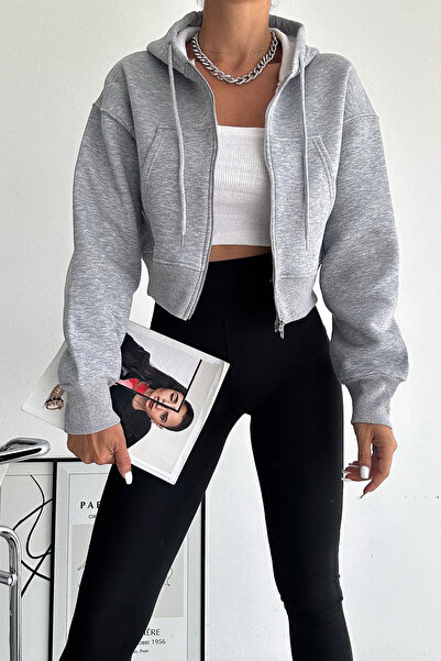 Noa Noa Жіночий худі з блискавкою Oversize – Повсякденний та вуличний стиль