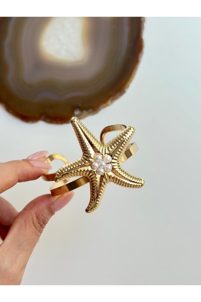 YOUES JEWELRY Starfish Steel Thick Handcuffs, You Can Also Use It as Pazu Handcuffs